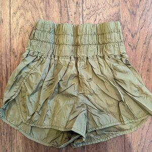 FP Movement by Free People High Waist Army Green Shorts